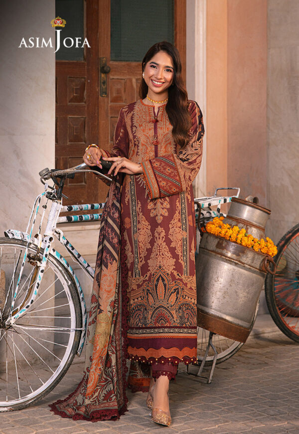 Asim Jofa Ajarp-24 Embroidered Lawn Stitched