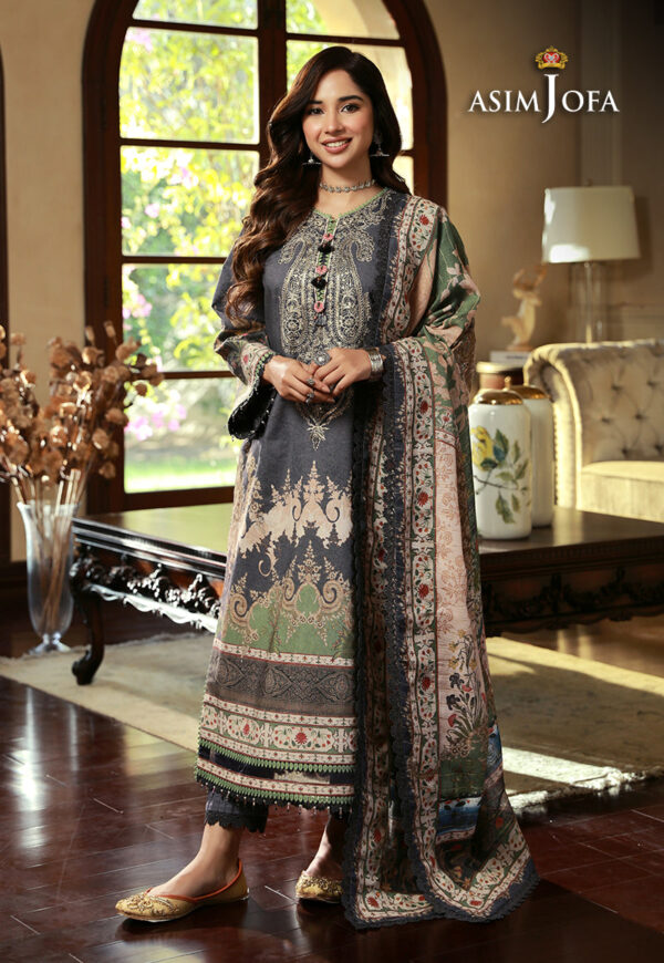 Asim Jofa Ajaw-06 Embroidered Karandi