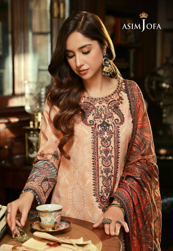 Asim Jofa Ajawp-03 Embroidered Karandi Stitched