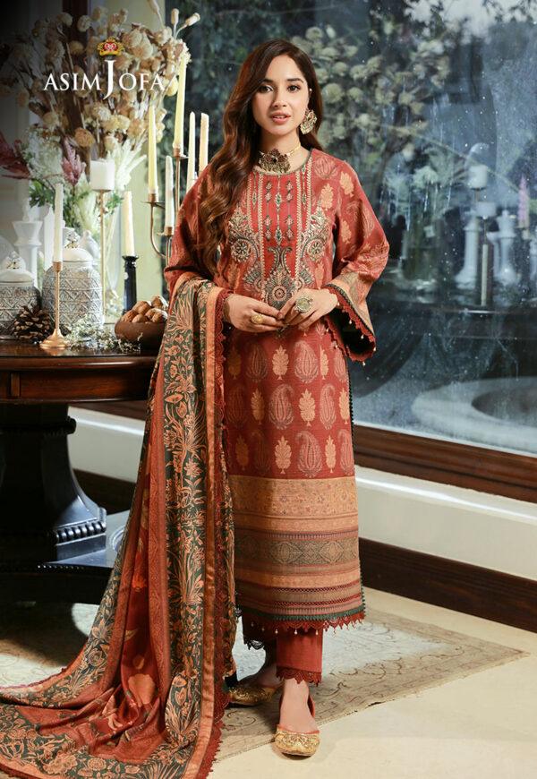 Asim Jofa Ajawp-05 Embroidered Karandi Stitched