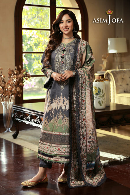Asim Jofa Ajawp-06 Embroidered Karandi Stitched 
