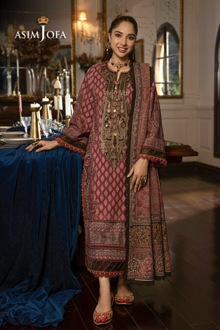 Asim Jofa Ajawp-07 Printed Khaddar Stitched 