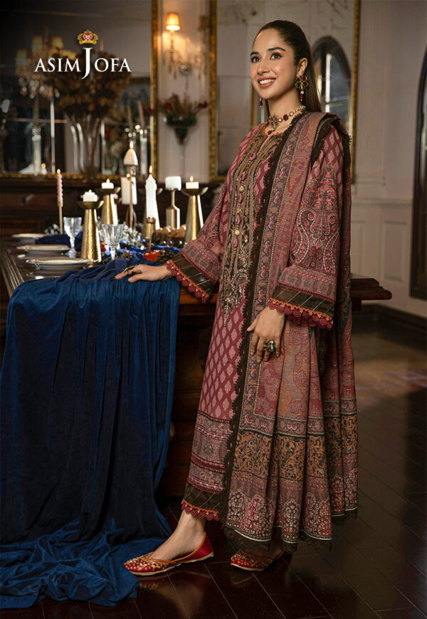 Asim Jofa Ajawp-07 Printed Khaddar Stitched