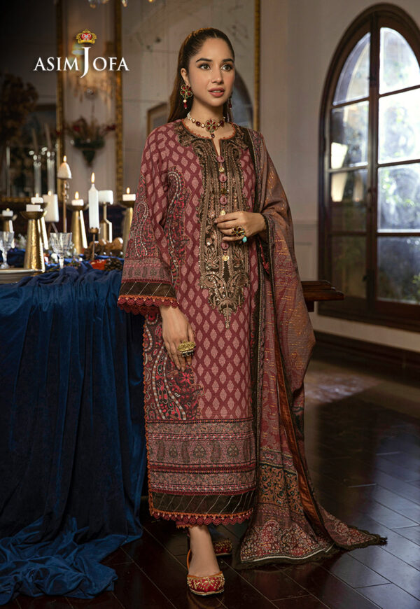 Asim Jofa Ajawp-07 Printed Khaddar Stitched