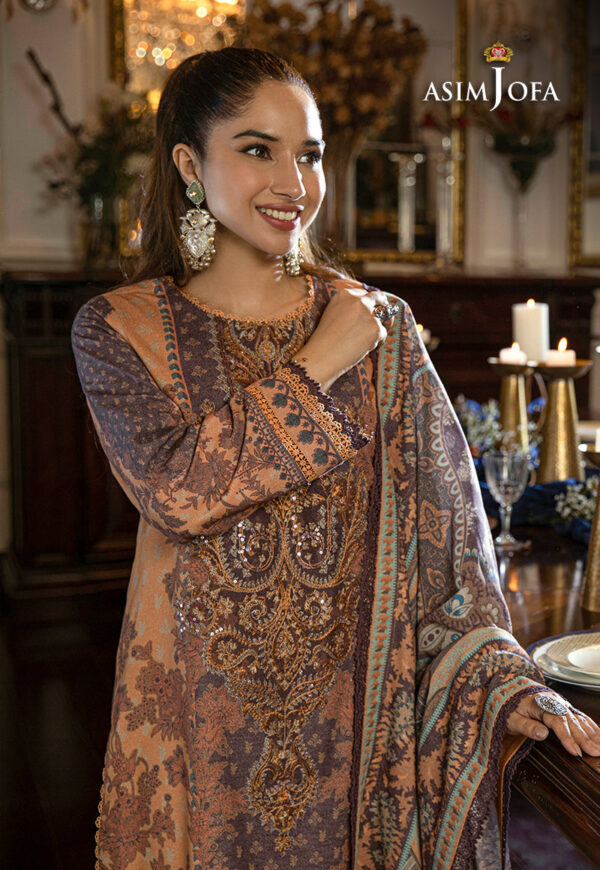Asim Jofa Ajawp-09 Printed Karandi Stitched