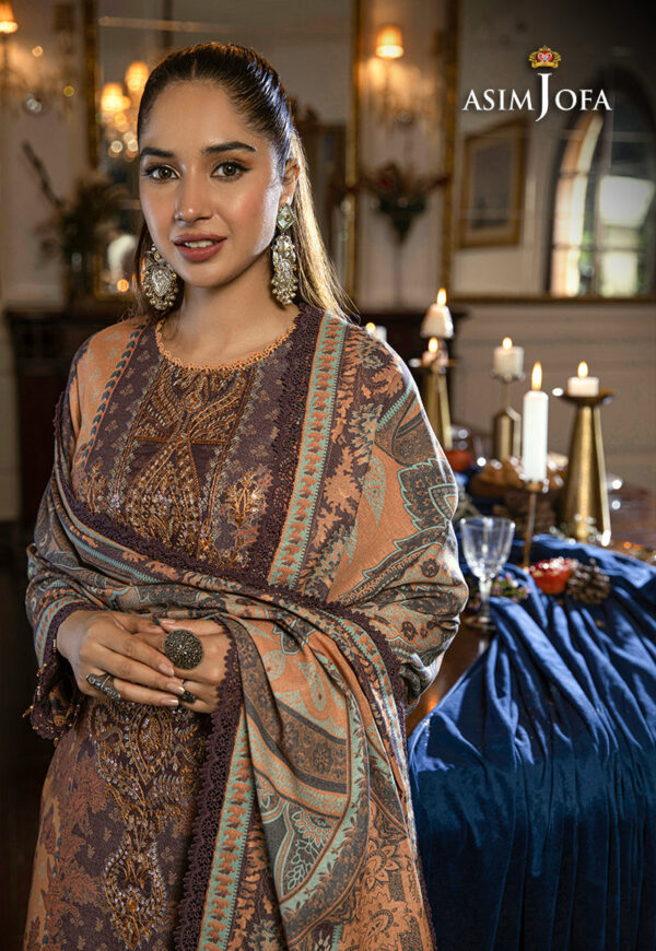 Asim Jofa Ajawp-09 Printed Karandi Stitched