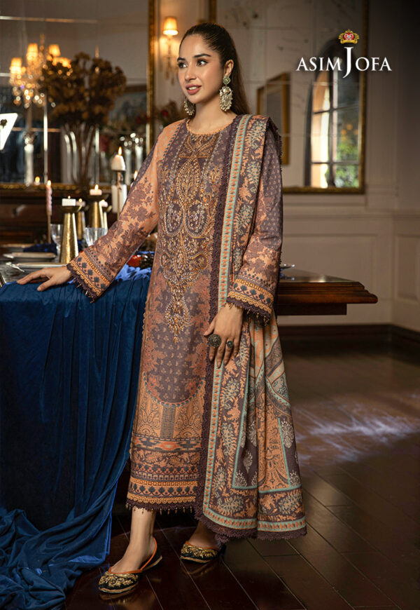 Asim Jofa Ajawp-09 Printed Karandi Stitched