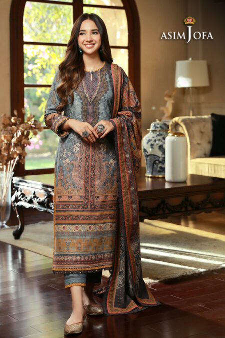 Asim Jofa Ajawp-10 Printed Khaddar Stitched 