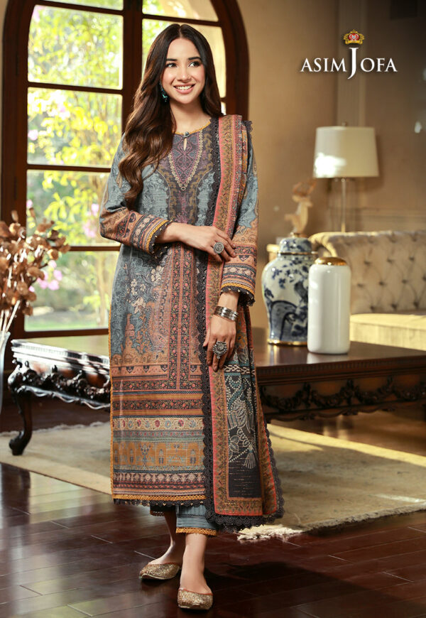 Asim Jofa Ajawp-10 Printed Khaddar Stitched