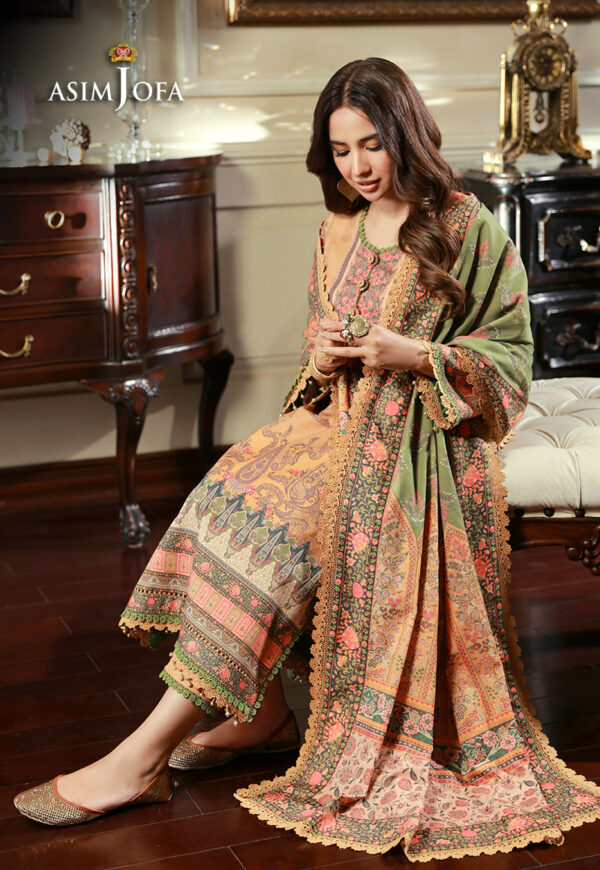 Asim Jofa Ajawp-12 Printed Karandi Stitched