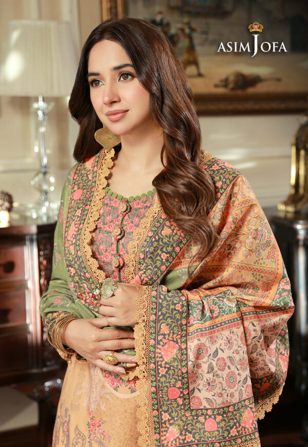 Asim Jofa Ajawp-12 Printed Karandi Stitched