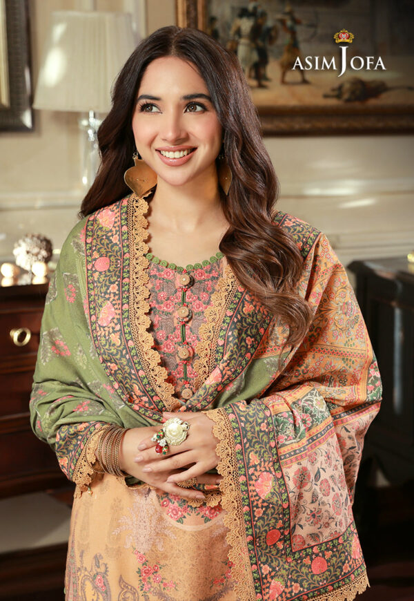 Asim Jofa Ajawp-12 Printed Karandi Stitched