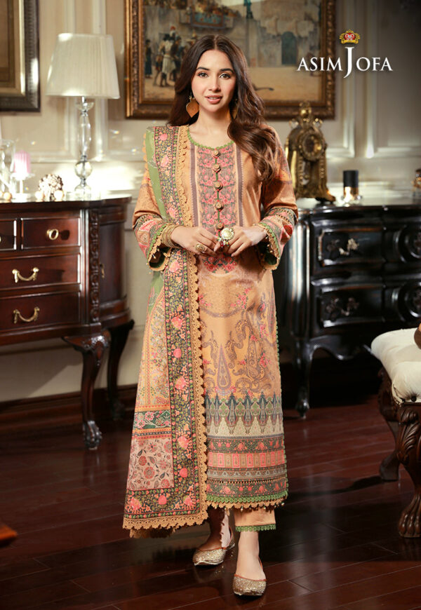 Asim Jofa Ajawp-12 Printed Karandi Stitched
