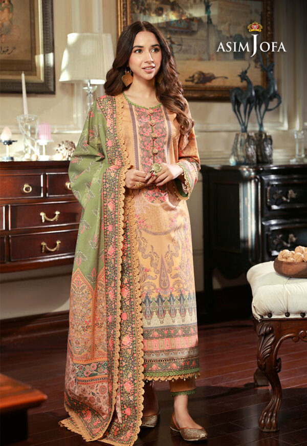 Asim Jofa Ajawp-12 Printed Karandi Stitched