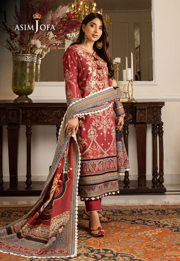 Asim Jofa Ajiwp-02 Embroidered Khaddar Stitched