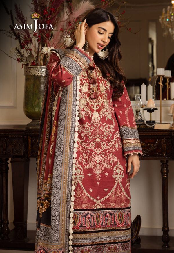 Asim Jofa Ajiwp-02 Embroidered Khaddar Stitched