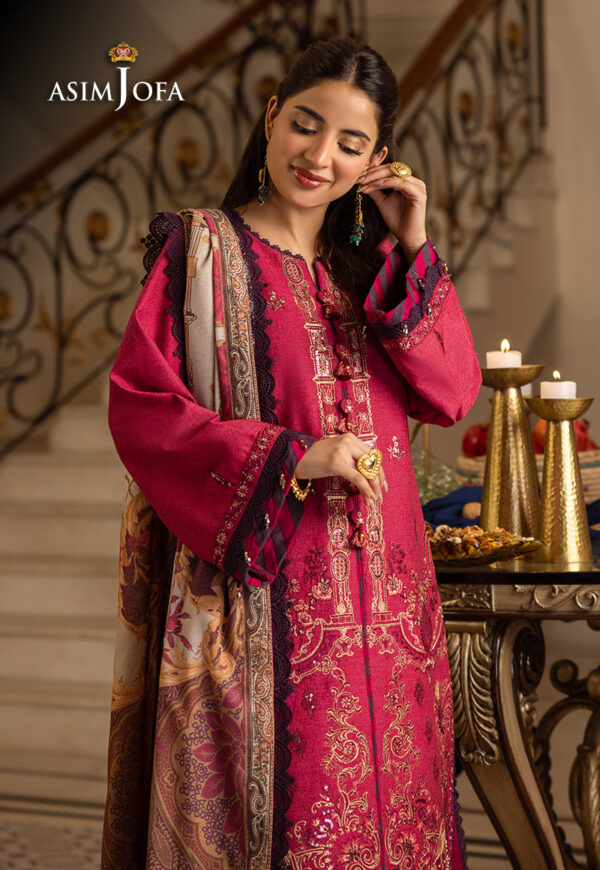 Asim Jofa Ajiwp-04 Embroidered Karandi Stitched
