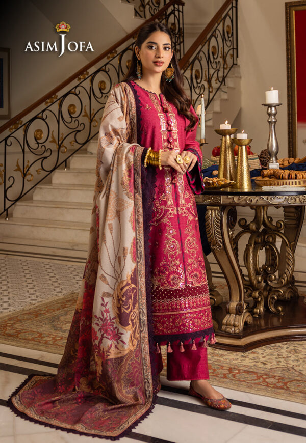 Asim Jofa Ajiwp-04 Embroidered Karandi Stitched
