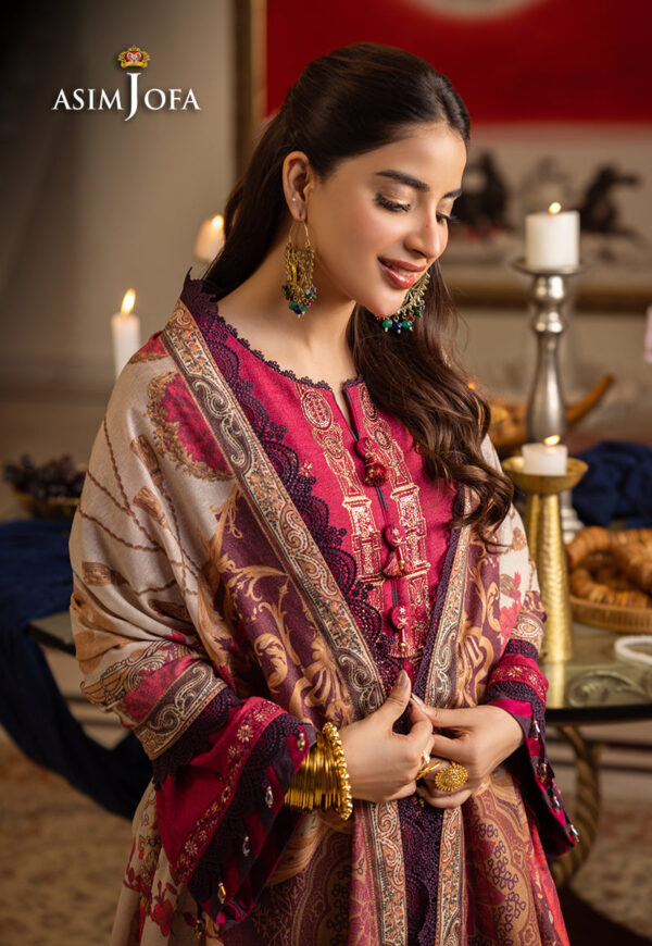 Asim Jofa Ajiwp-04 Embroidered Karandi Stitched