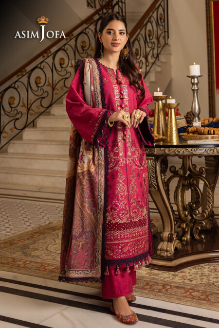 Asim Jofa Ajiwp-04 Embroidered Karandi Stitched 