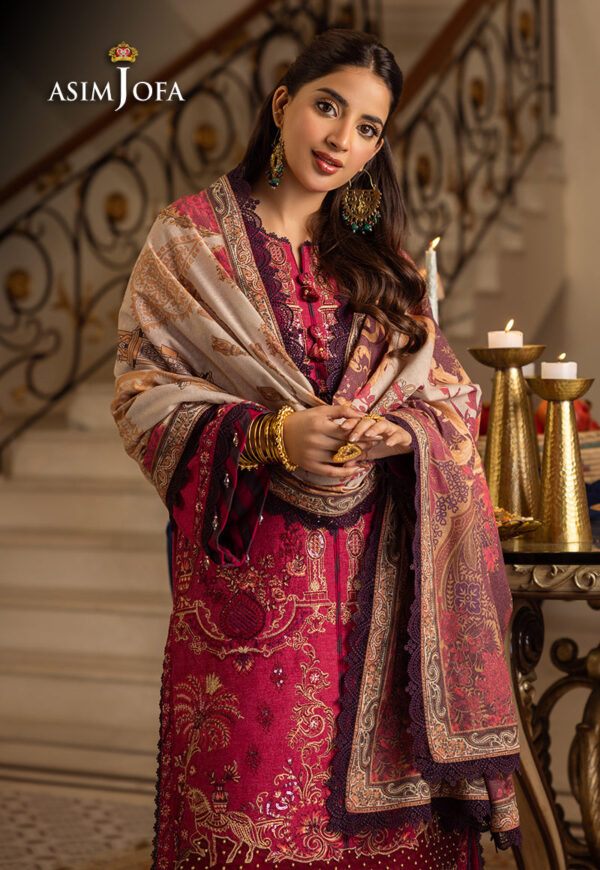 Asim Jofa Ajiwp-04 Embroidered Karandi Stitched