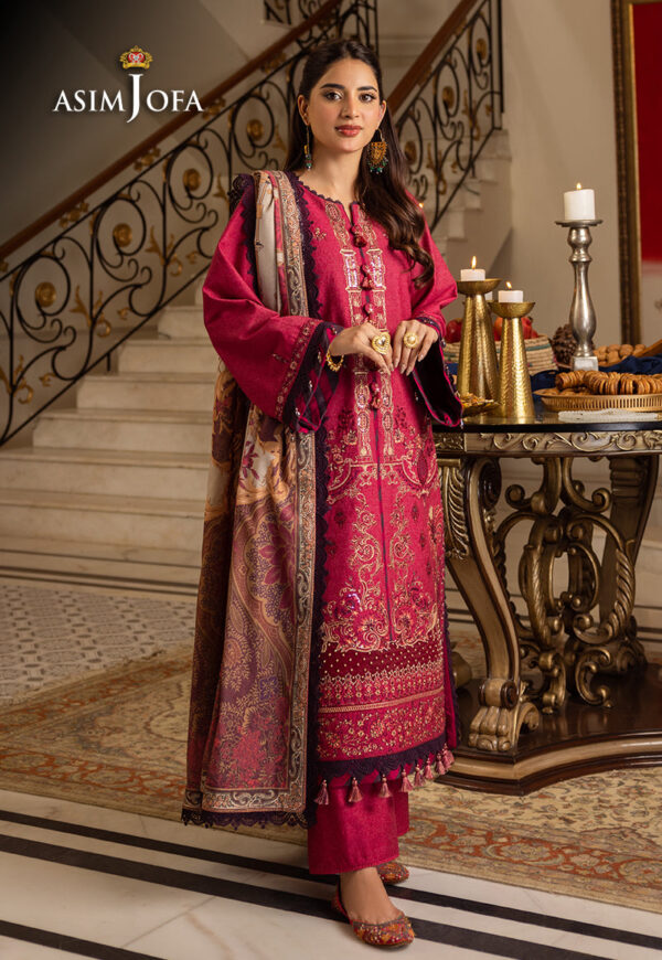 Asim Jofa Ajiwp-04 Embroidered Karandi Stitched