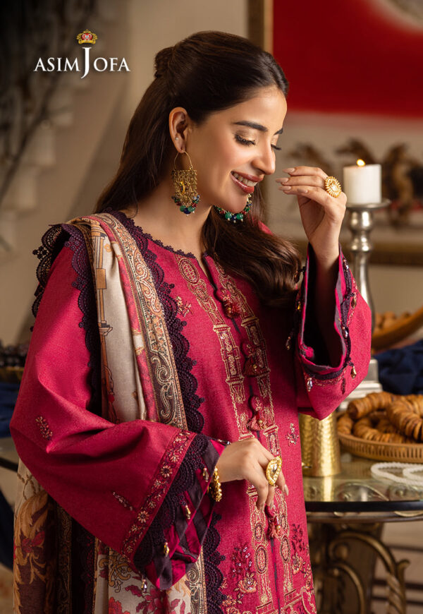 Asim Jofa Ajiwp-04 Embroidered Karandi Stitched