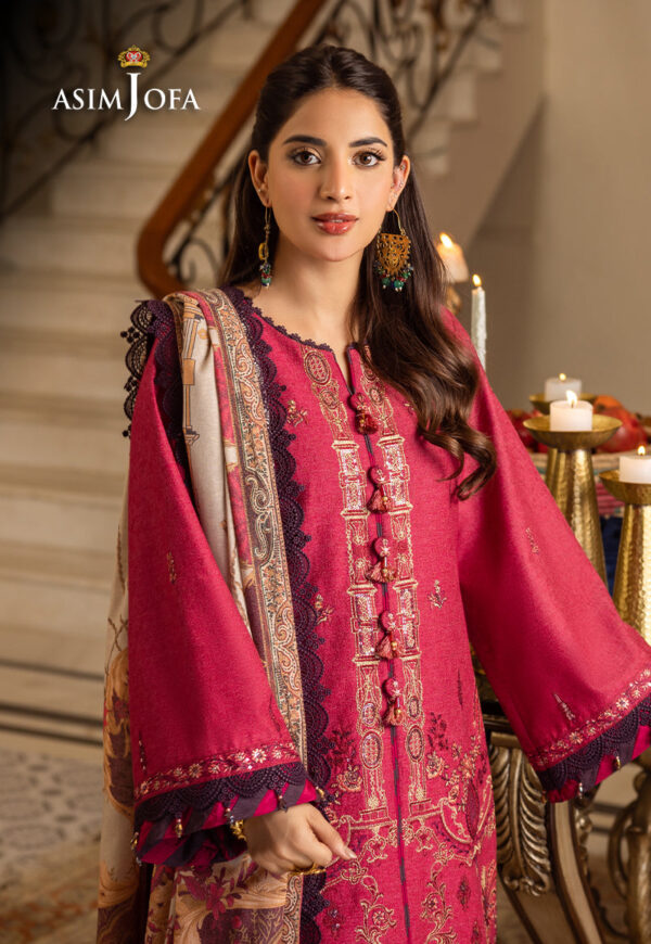 Asim Jofa Ajiwp-04 Embroidered Karandi Stitched