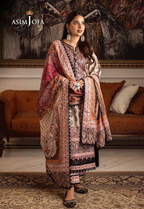Asim Jofa Ajiwp-06 Printed Karandi Stitched