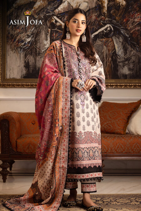 Asim Jofa Ajiwp-06 Printed Karandi Stitched 