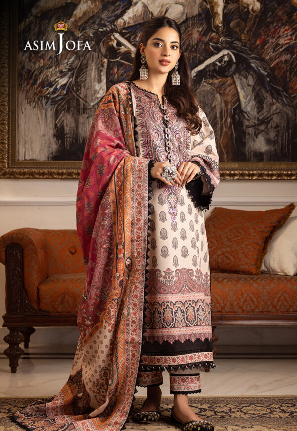 Asim Jofa Ajiwp-06 Printed Karandi Stitched