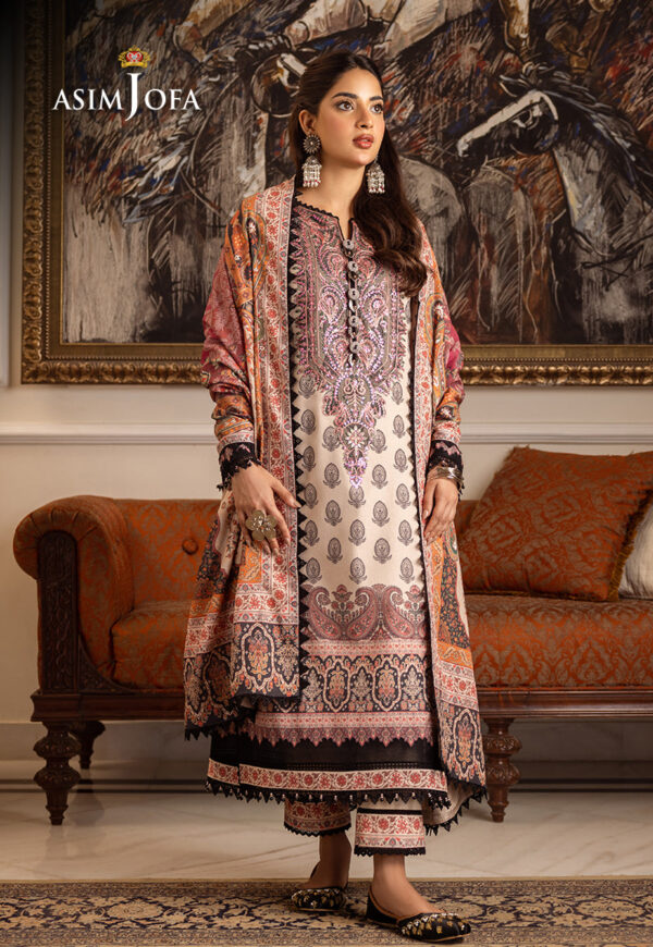 Asim Jofa Ajiwp-06 Printed Karandi Stitched