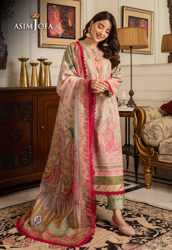Asim Jofa Ajiwp-08 Embroidered Karandi Stitched