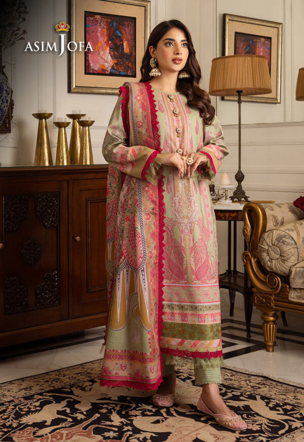 Asim Jofa Ajiwp-08 Embroidered Karandi Stitched