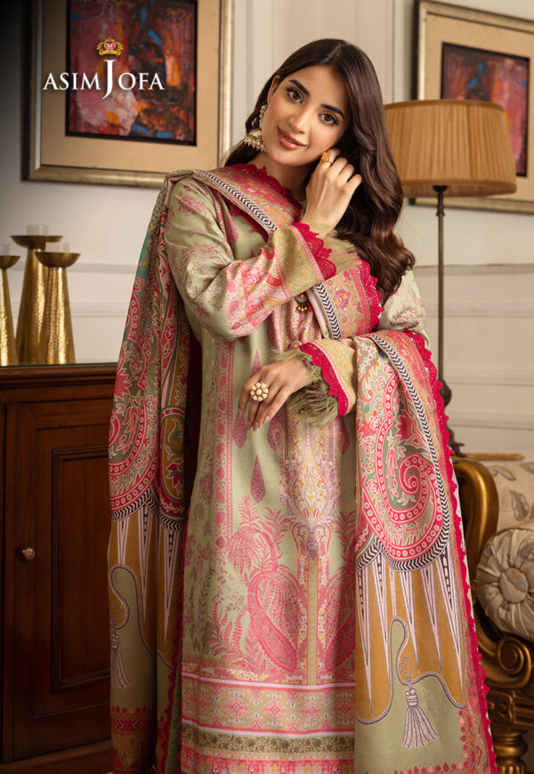 Asim Jofa Ajiwp-08 Embroidered Karandi Stitched