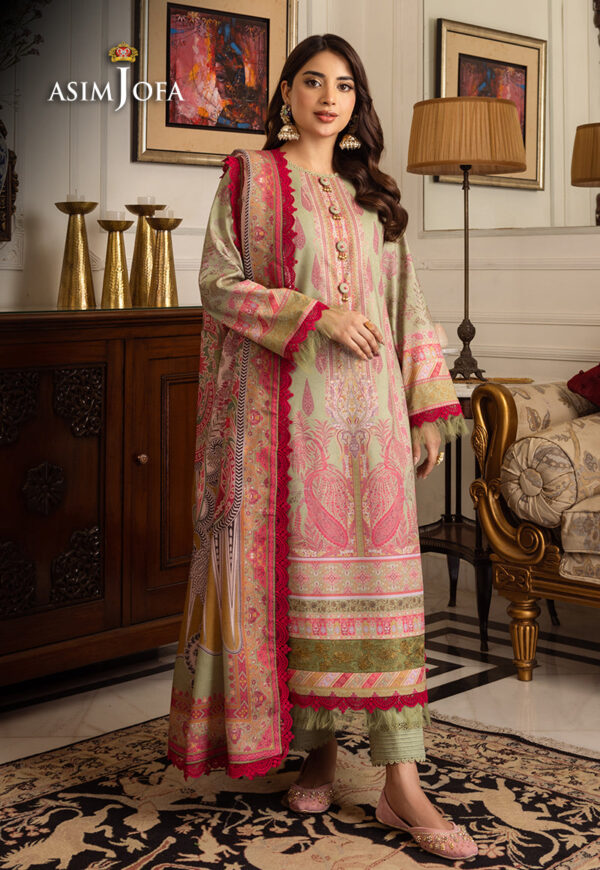 Asim Jofa Ajiwp-08 Embroidered Karandi Stitched