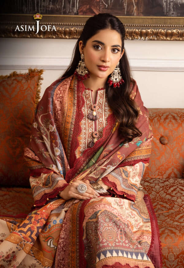 Asim Jofa Ajiwp-10 Embroidered Karandi Stitched