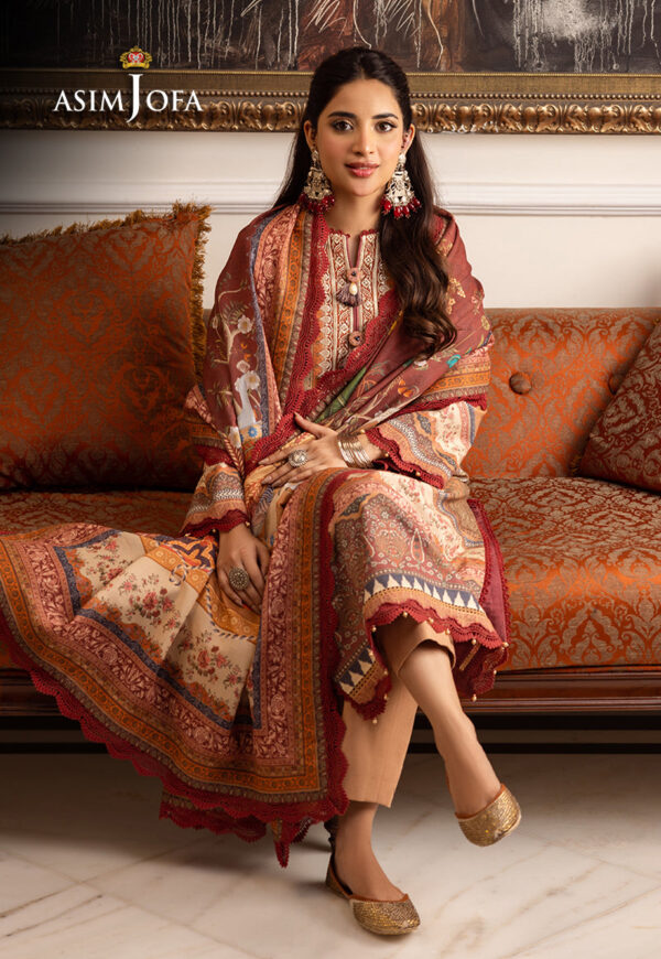 Asim Jofa Ajiwp-10 Embroidered Karandi Stitched