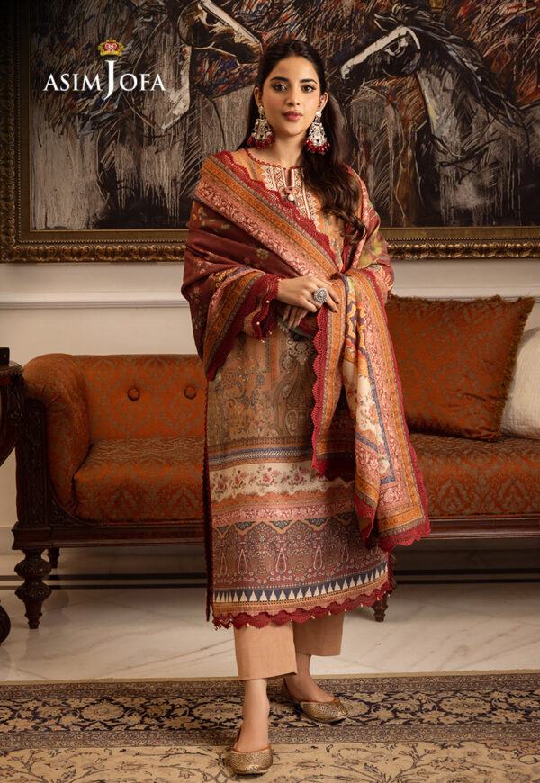 Asim Jofa Ajiwp-10 Embroidered Karandi Stitched