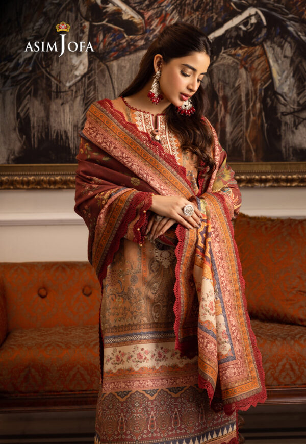 Asim Jofa Ajiwp-10 Embroidered Karandi Stitched