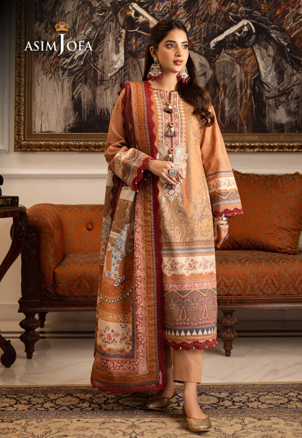 Asim Jofa Ajiwp-10 Embroidered Karandi Stitched