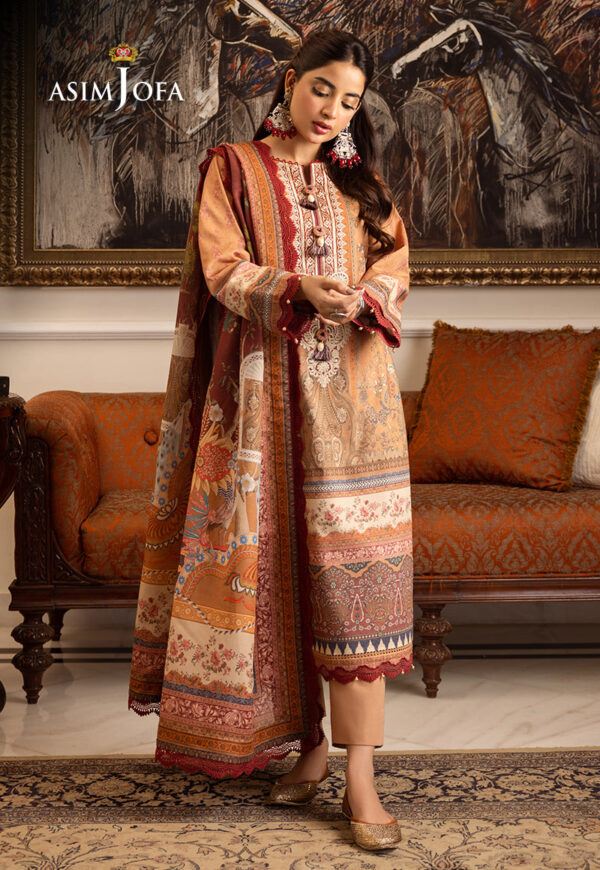 Asim Jofa Ajiwp-10 Embroidered Karandi Stitched
