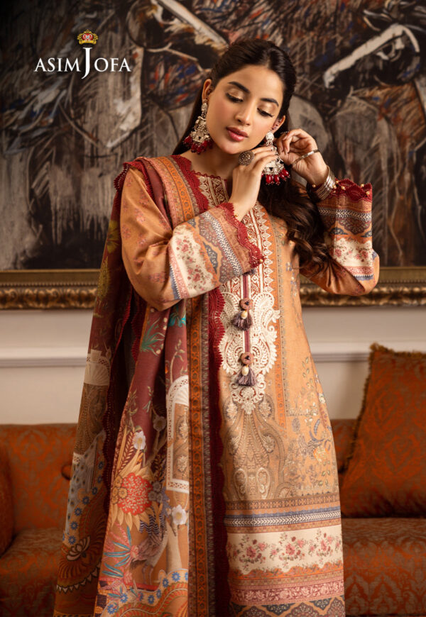 Asim Jofa Ajiwp-10 Embroidered Karandi Stitched
