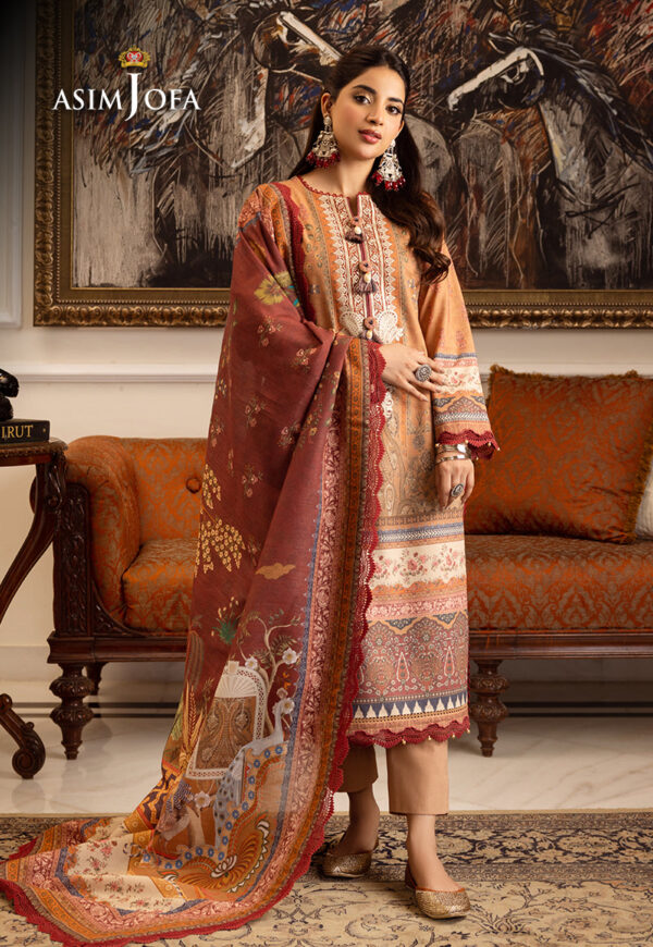 Asim Jofa Ajiwp-10 Embroidered Karandi Stitched