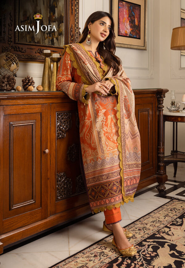 Asim Jofa Ajiwp-12 Embroidered Khaddar Stitched