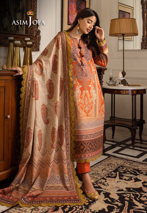 Asim Jofa Ajiwp-12 Embroidered Khaddar Stitched