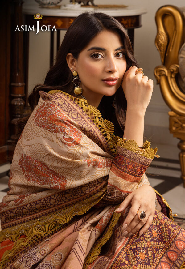 Asim Jofa Ajiwp-12 Embroidered Khaddar Stitched