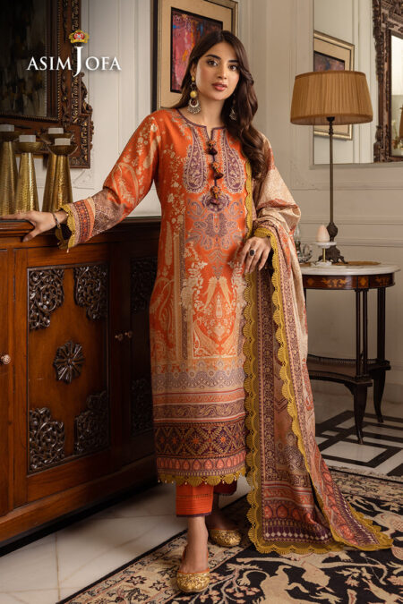 Asim Jofa Ajiwp-12 Embroidered Khaddar Stitched 
