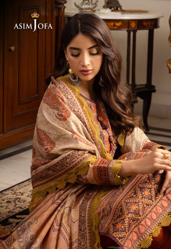 Asim Jofa Ajiwp-12 Embroidered Khaddar Stitched