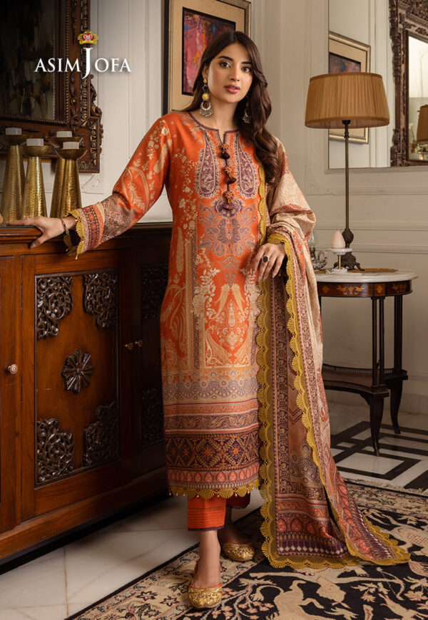 Asim Jofa Ajiwp-12 Embroidered Khaddar Stitched